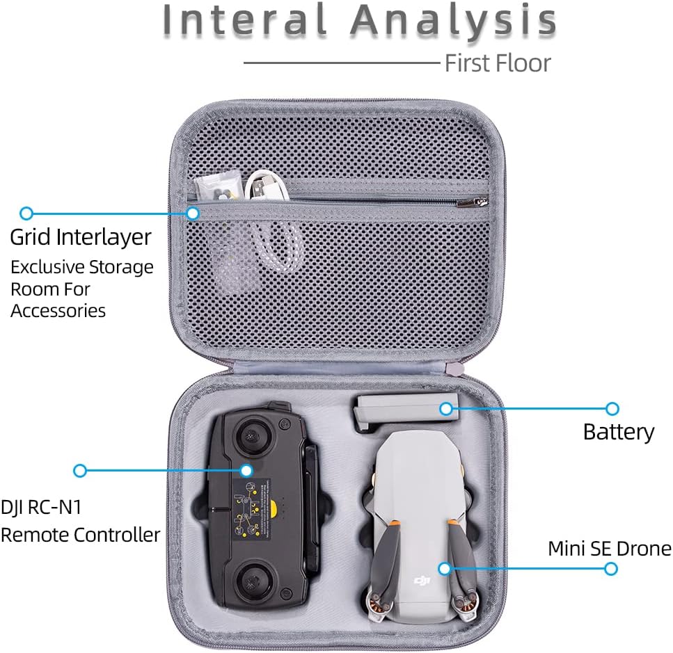 XBERSTAR Case for Dji Mini SE Drone (For Dji Mini SE Drone)[Case Only]