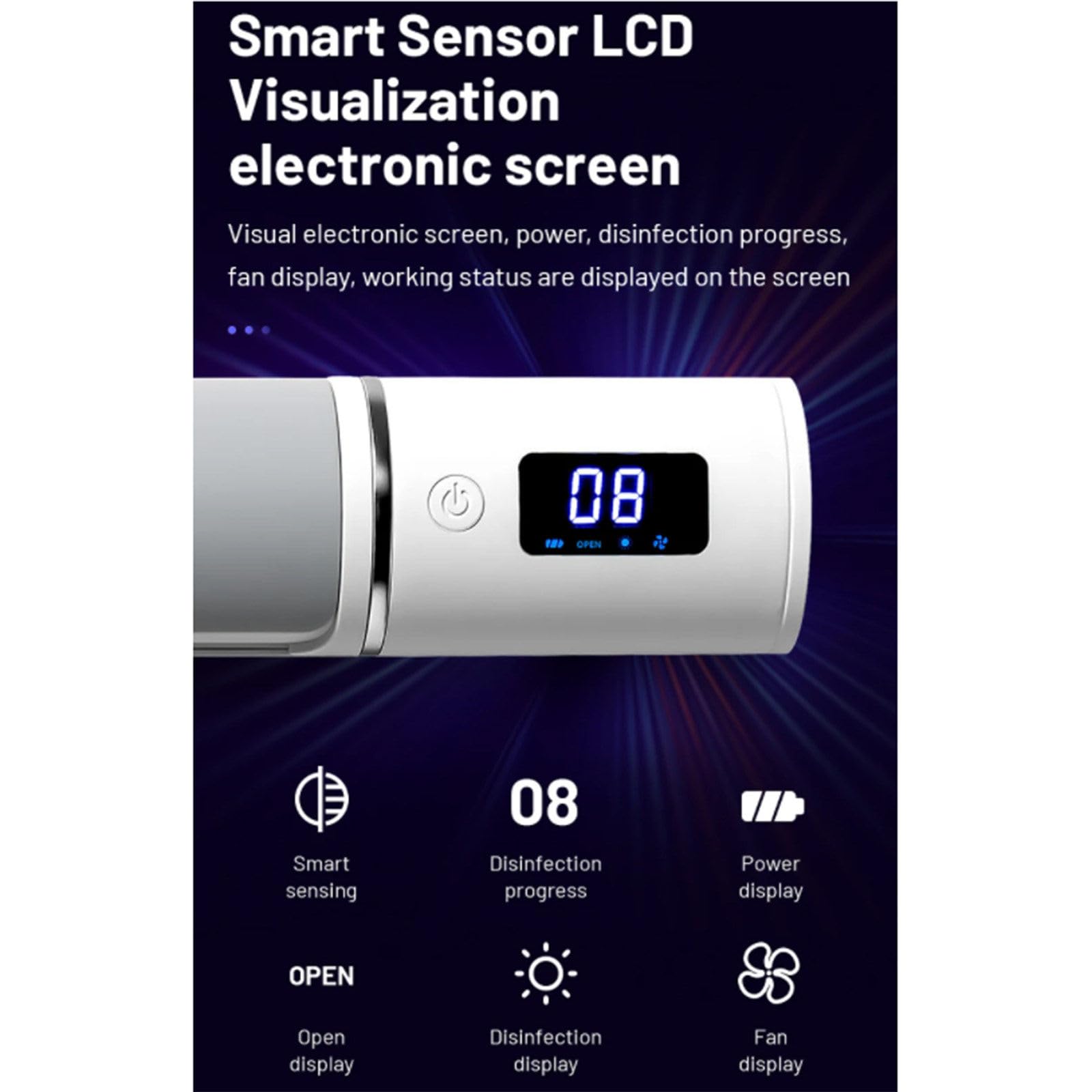 Esterilizador de Cepillo de Dientes Inteligente, Soporte para Cepillo de Dientes montado en la Pared, esterilización UV por inducción automática, Accesorios de baño