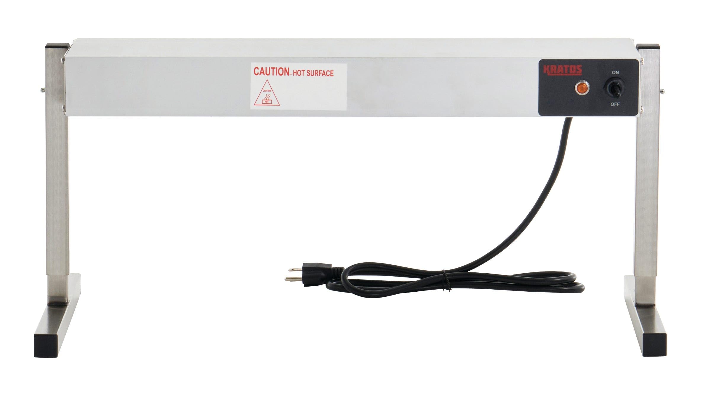 Kratos Commercial Food Warmer Accessory, 24" Countertop Strip Warmer with Stainless Steel Adjustable T-Style Legs, 120V, 500W (28W-591)
