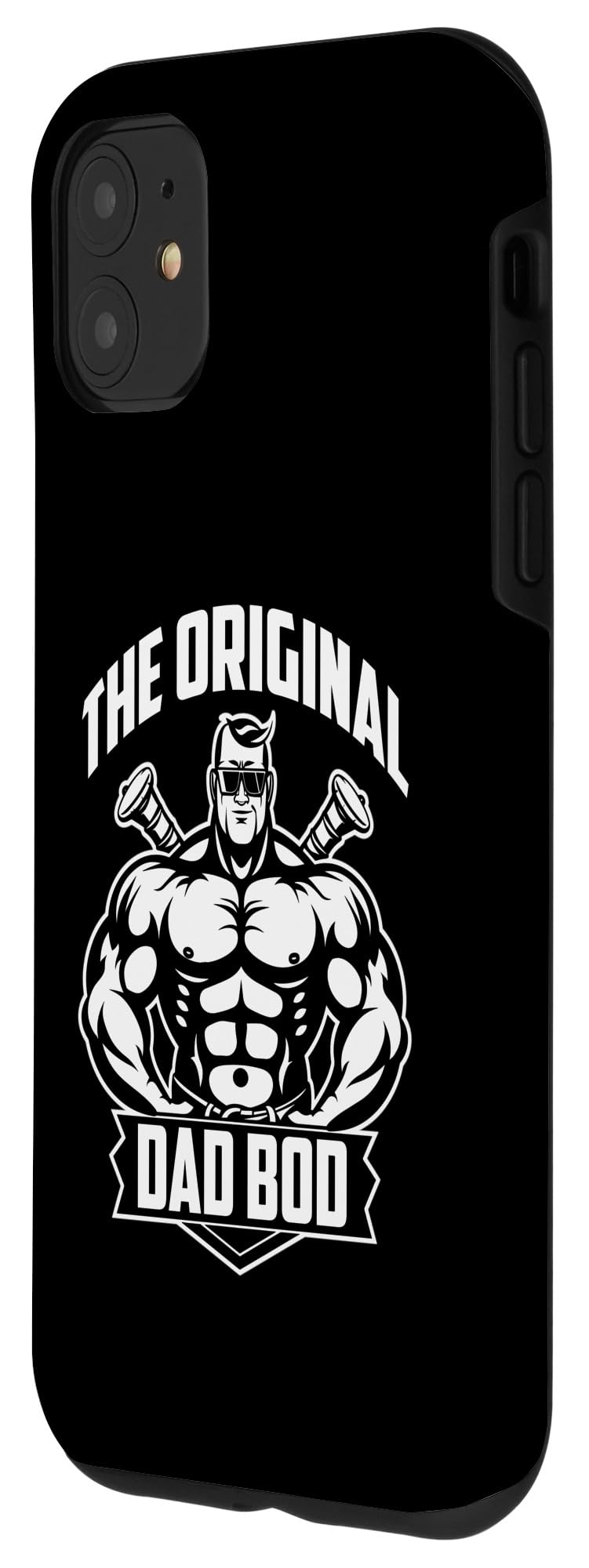 iPhone 11 The Original Dad Bod Muscle Flexing Emblem Case - Image 2