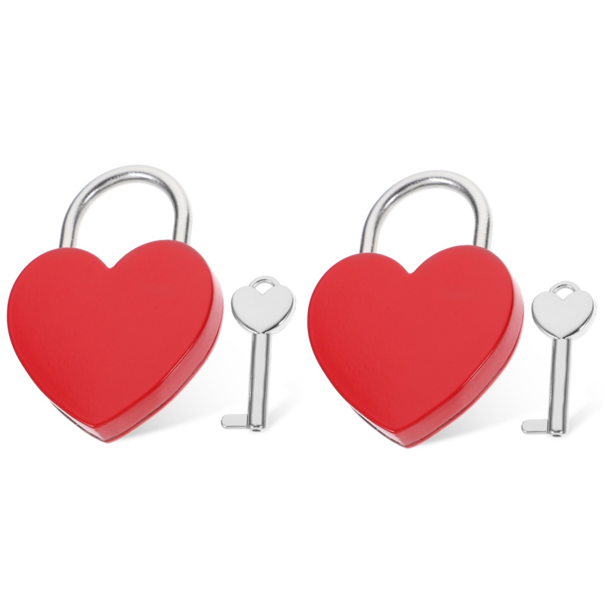 Amazon | Angoily 2個 ハートロック 橋の南京錠 小さな荷物ロック キー