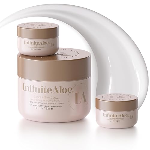 InfiniteAloe Cuidado completo de la piel crema facial y corporal alimentada por aloe Crema facial con aroma original hidratante corporal y loción