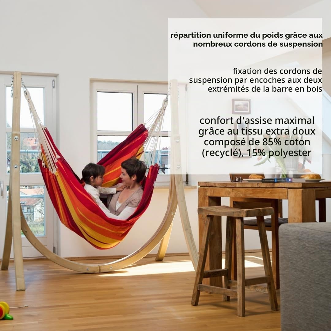 Amazonas AZ-2030310 Chaise-hamac Brasil Gigante charge 160 kg 200 x 140 cm (Lave)