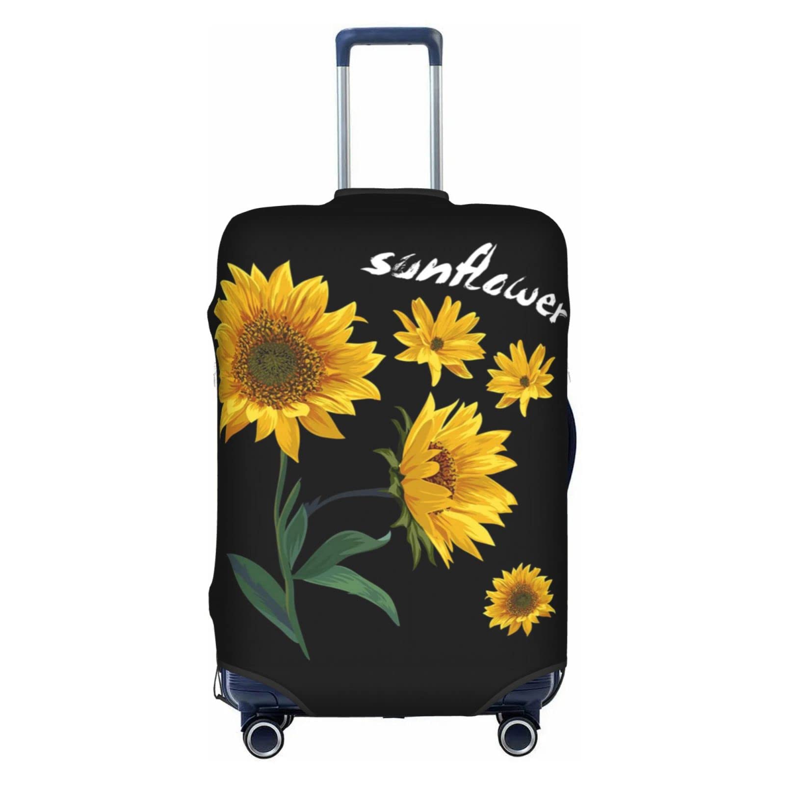 Housse de valise lavable et anti-rayures au motif tournesol pour bagage 18-32 pouces