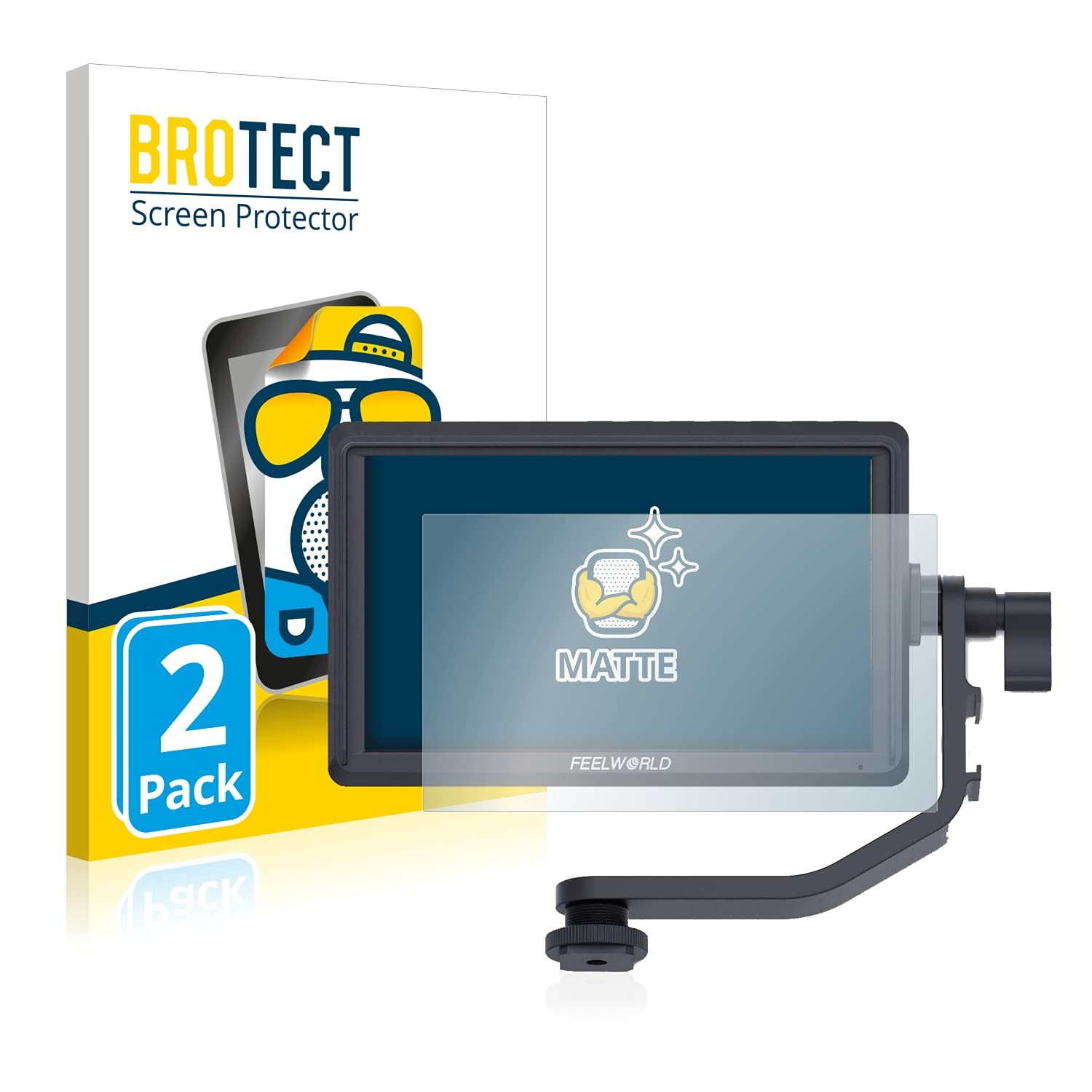 Bruni 2x Proteggi Schermo per Feelworld LUT5 Pellicola Protettiva