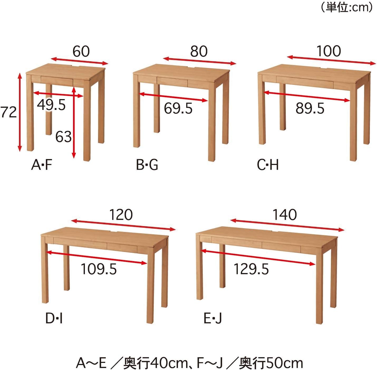 ベルメゾン] パソコンデスク 天然木 シンプル ナチュラル D 幅120 奥行
