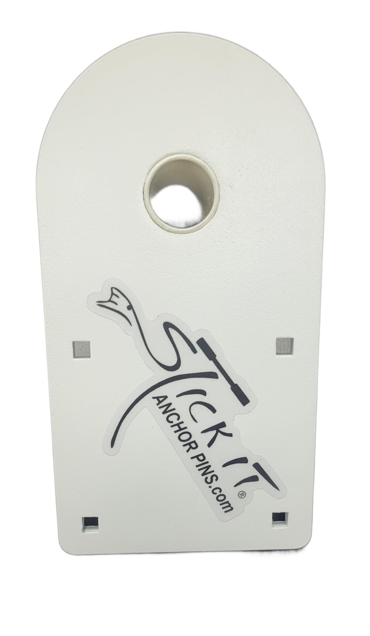 Stick It Anchor Pins Shallow Water Anchor Bracket for Pontoons (White)