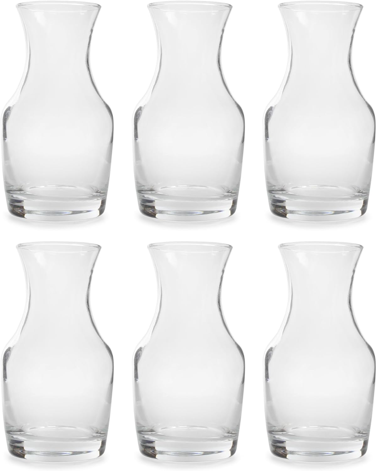Cornucopia Mini Individual Wine Carafes (6Pack); 6.5 oz SingleServing Personal