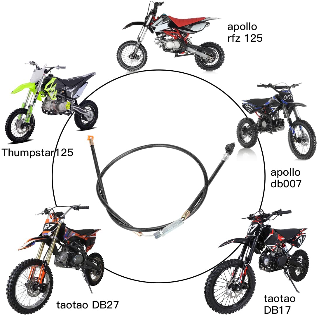 Red Throttle Clutch Cable For Chinese Pit Dirt Motor Motorcycle XR50 CRF50 CRF70 Red Throttle Clutch Cable For Chinese Pit Dirt Motor Motorcycle XR50 CRF50 CRF70