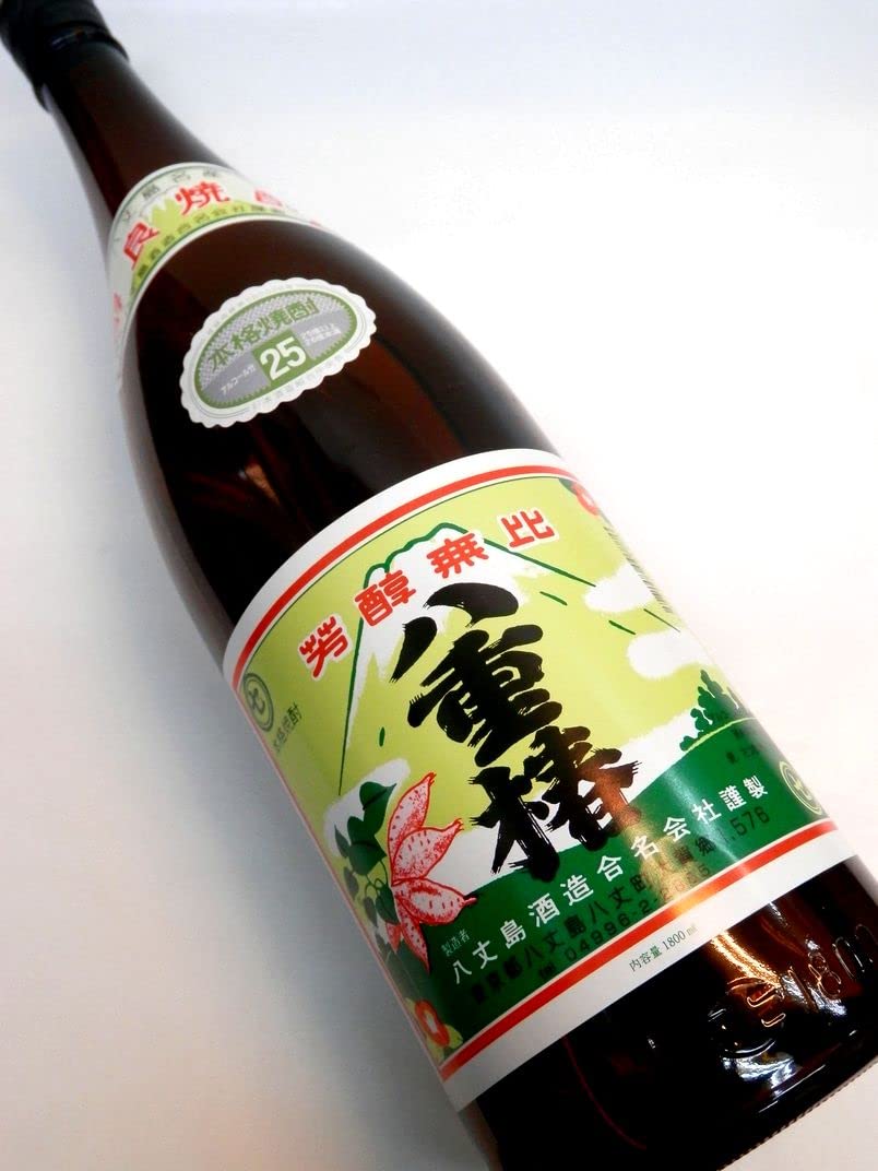 Amazon.co.jp: 八重椿 25度 麦芋焼酎 1800ml 八丈島酒造合名会社