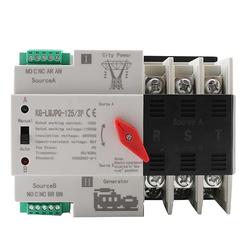 3P 100A Interruptor de transferencia automática de doble potencia 110V generador Cambio Herramientas Interruptor de transferencia de energía dual