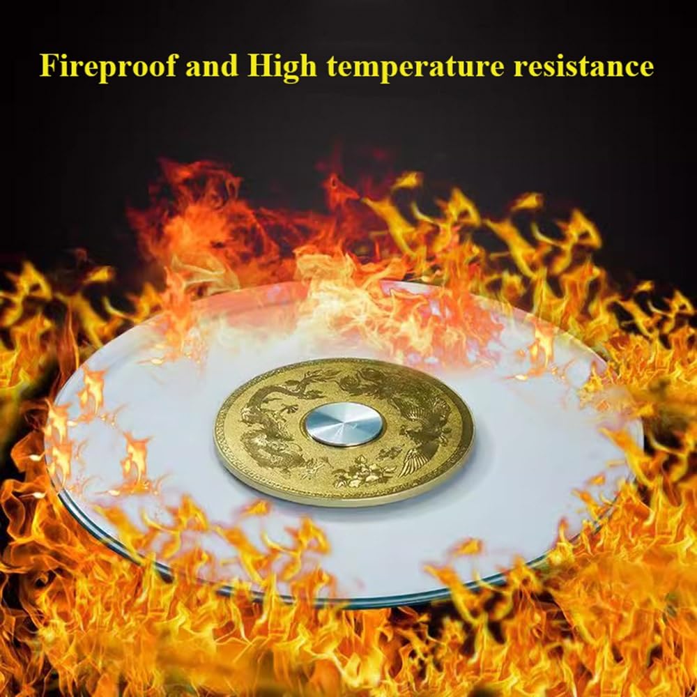 Vassoio girevole in vetro temperato, grande piatto girevole per sala da pranzo e cucina, design durevole e trasparente