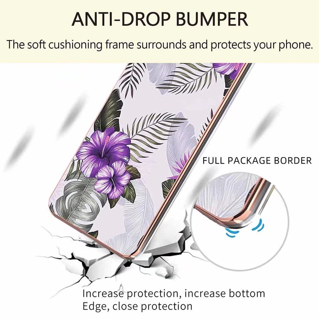 SEAHAI Cover per Oppo A94 5G, Custodia Protettiva Ultra Sottile ed Elegante in Silicone TPU Flessibile, Glitter Modelli Colorful Cover Antiurto Case - Bianco