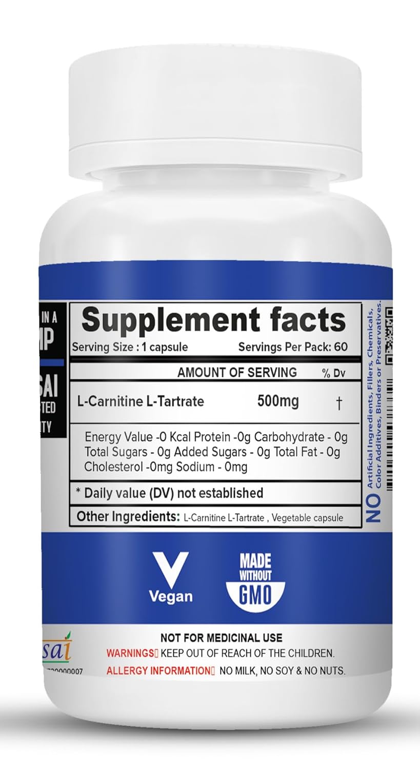 Buy Now Nutrija L-Carnitine L-Tartrate 500Mg Supplement | Converts F... 2 Buy Now Nutrija L-Carnitine L-Tartrate 500Mg Supplement | Converts F...