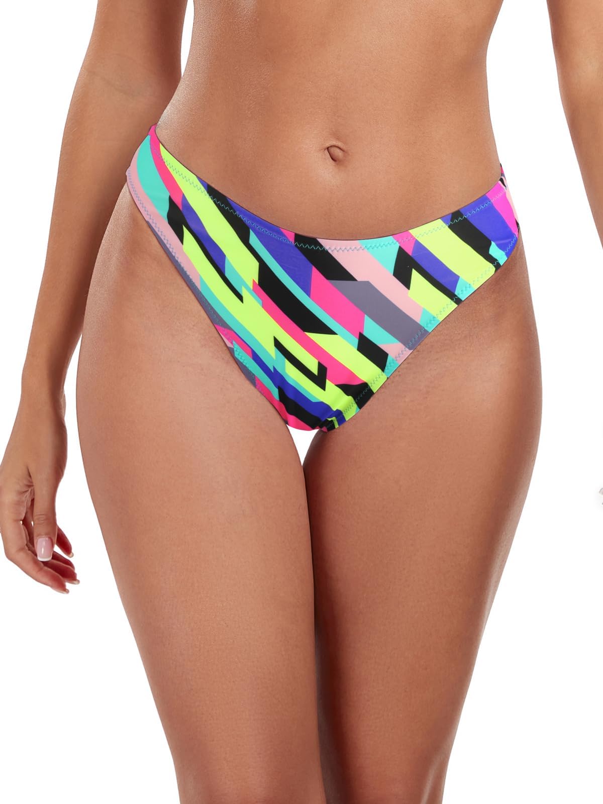 Ocean Blues Damen Cheeky Bikini-Höschen mit mittlerem Bund