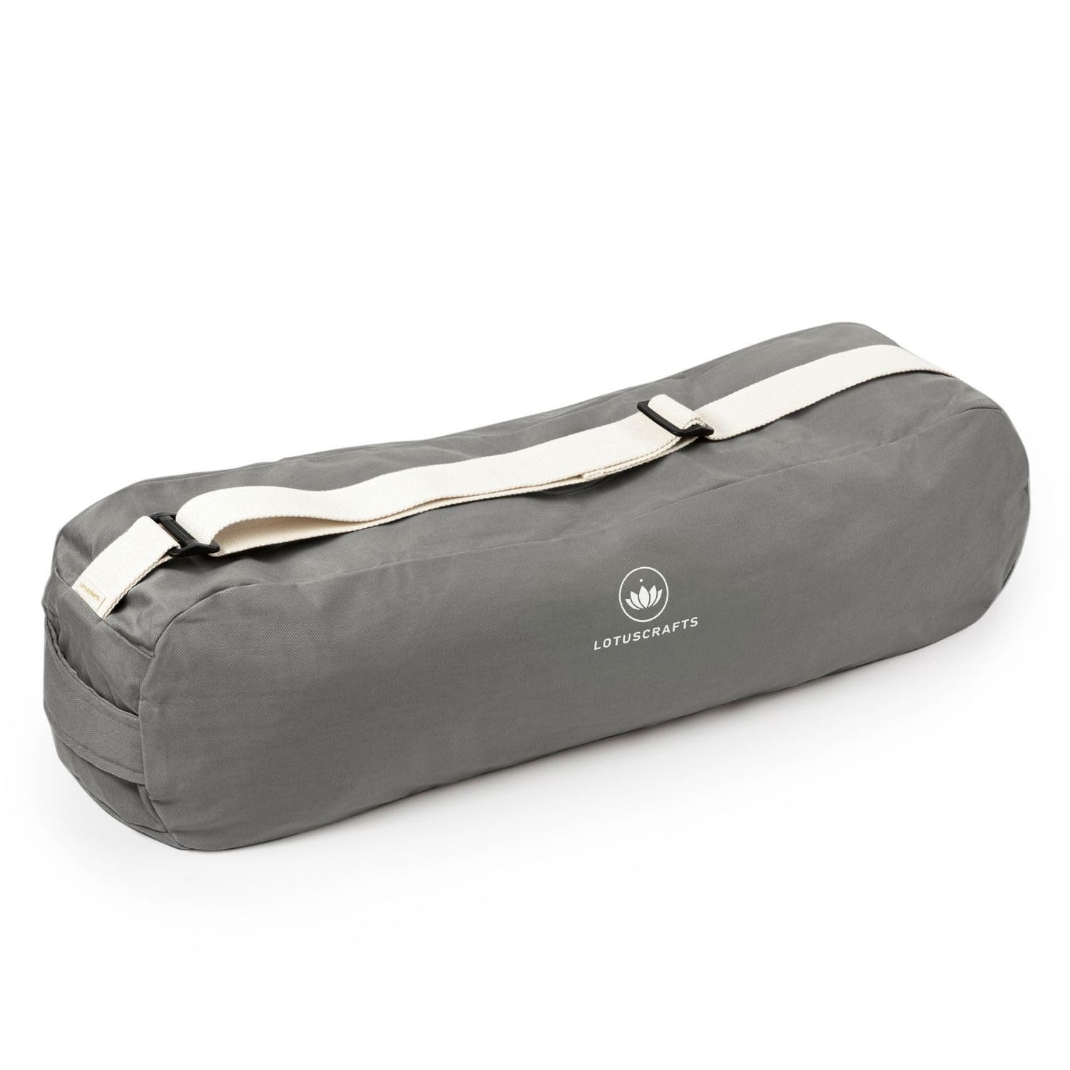 Lotuscrafts Borsa per yoga in cotone biologico, modello Pune, per tappetini yoga e accessori, equosolidale ed ecologica, certificata GOTS