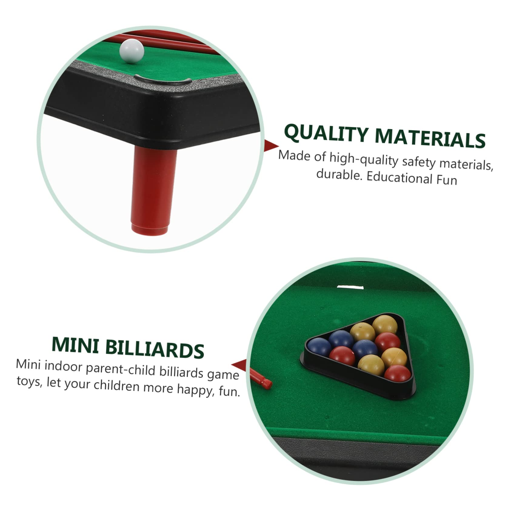 BESPORTBLE 1 Set Indoor Mini Billiard Educational Desk Game for Fun Leisure Activity for Family Friends Enhances Hand Eye Coordination Imagination Present for Parties