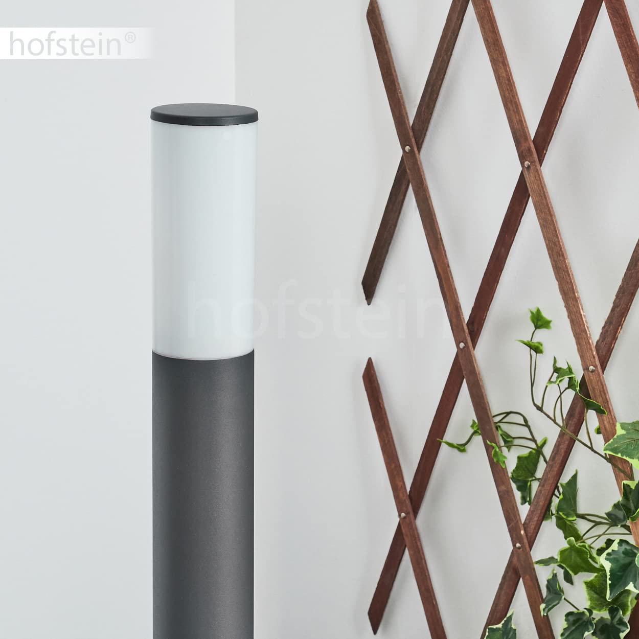 Lampada per sentiero da esterno Caserta con 2 prese, lampada moderna con base in metallo/plastica in antracite/bianco, 80cm, lampada da giardino, E27, illuminazione da giardino IP44, senza lampadina/e