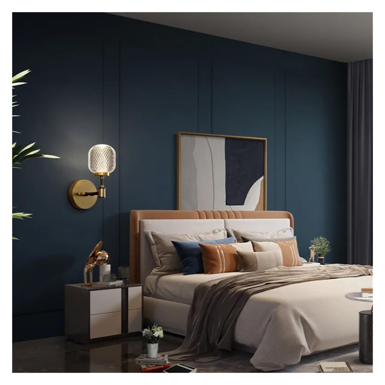 Lampada da parete di lusso a luce LED nordica Lampada da comodino moderna e calda per camera da letto Lampada da comodino per soggiorno Sfondo Decorazione da parete Mobili sospesi a parete, Lampada da