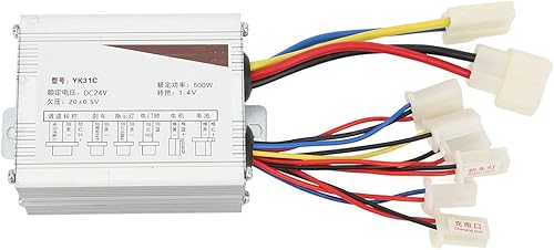 Miniatura 5 de Kit de controlador de motor de cepillo de 24 V 500 W con cerradura de puerta eléctrica, manija de freno universal de acelerador, kit de conversión