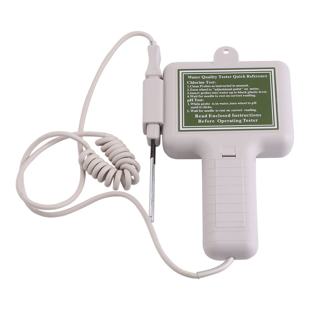 Testeur de contenu de chlore, Vérificateur de moniteur de qualité d'eau de spa de piscine de mètre de chlore de testeur de pH portatif