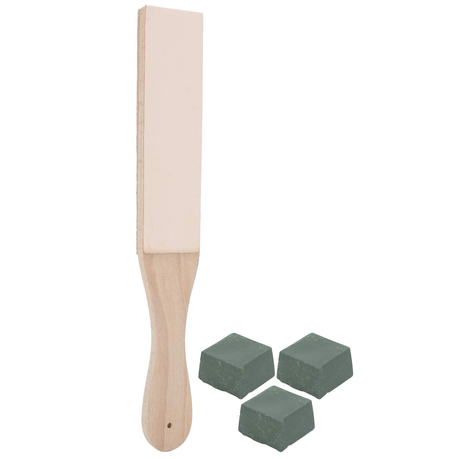 Leather Paddle, 2?Sided Strop Honing Polishing with Paddle, Wood Kit Sanding Tools Compounds Tool Accessories for Ening Knife G