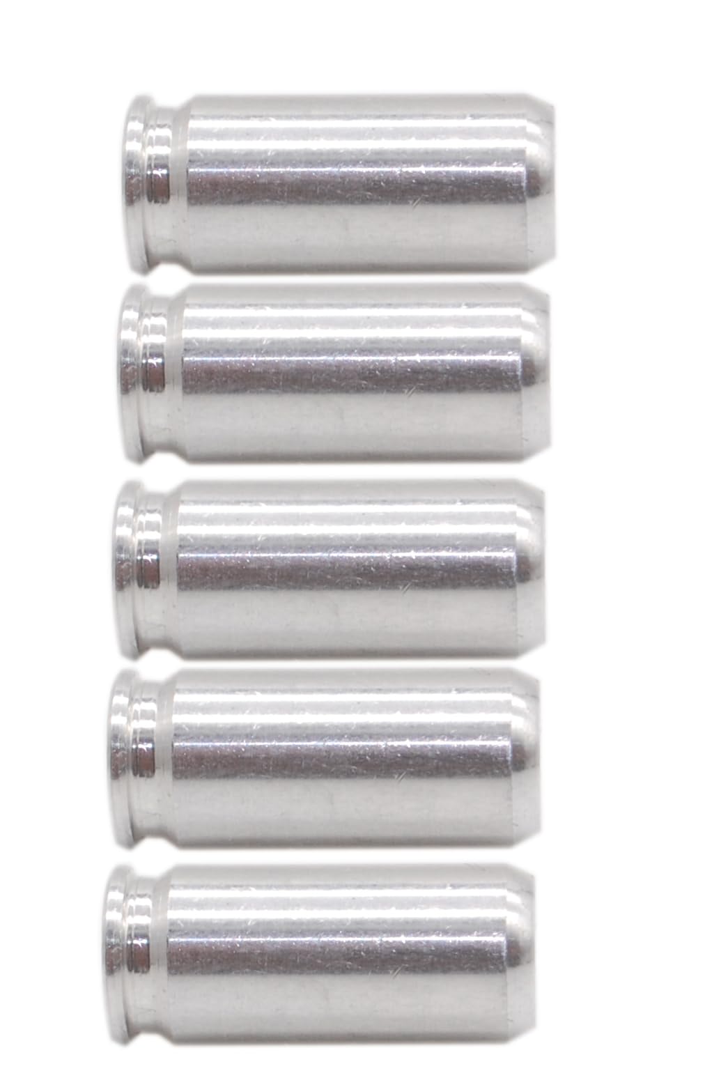 9mm P.A.K - Cartuchos de amortiguación (5 Unidades, 9 mm, 9 mm, Aluminio Plateado)