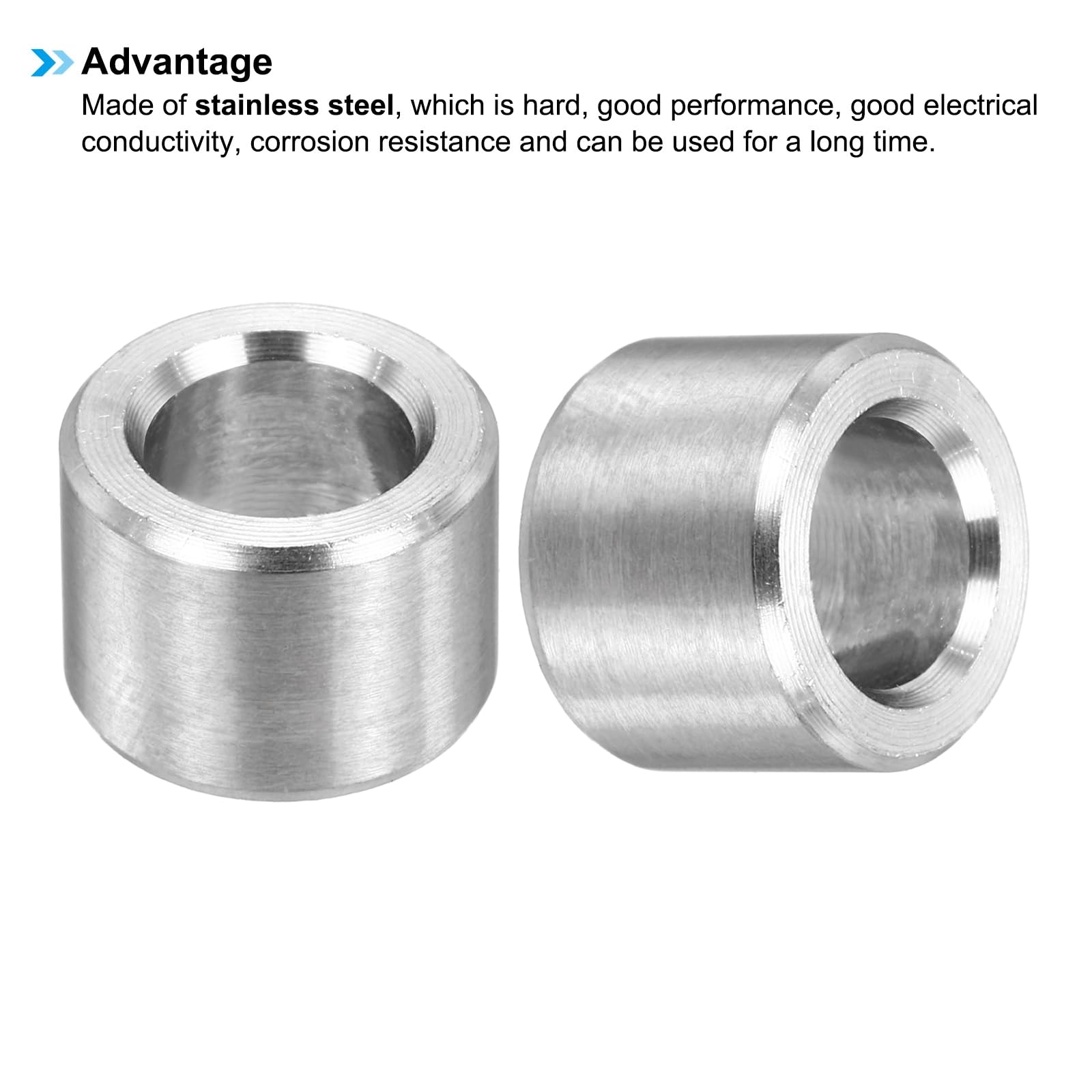 PATIKIL M6 Stainless Steel Spacers, 12Pcs Metal Spacer 6mm ID x 10mm OD x 8mm l Screw Standoff for 1/4" or M6 Screw - Image 4