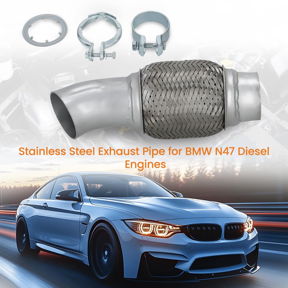 maXpeedingrods Repair Pipe Coupling Flexible Particle Filter E61 N47Flexrohr Dieselpartikelfilter DPF für BMW 1 3 5 Series E60 E61 N47