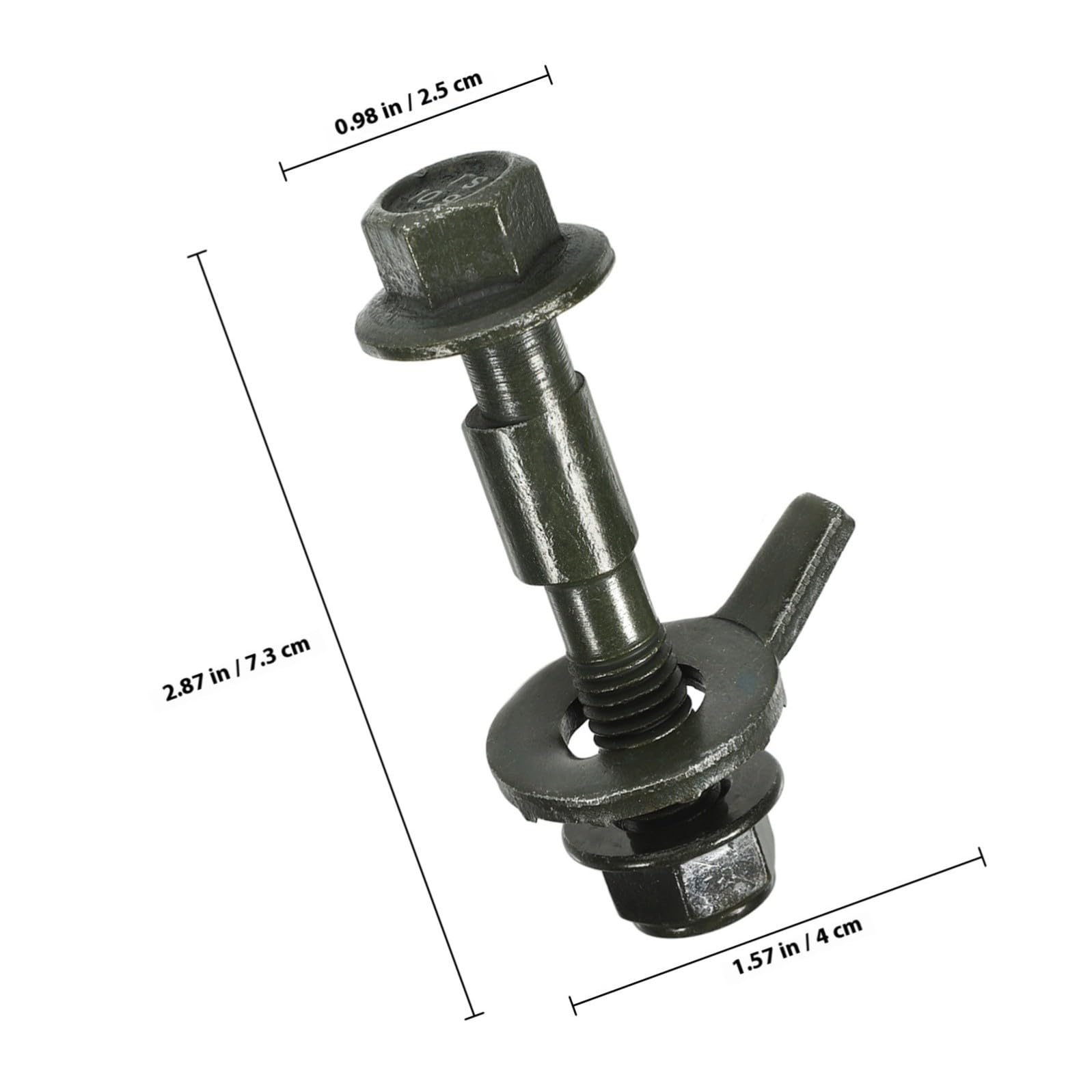 SHINEOFI 4 Pezzi Kit Bulloni di Campanatura 10.9 Acciaio Allineamento Ruote 12mm Neri