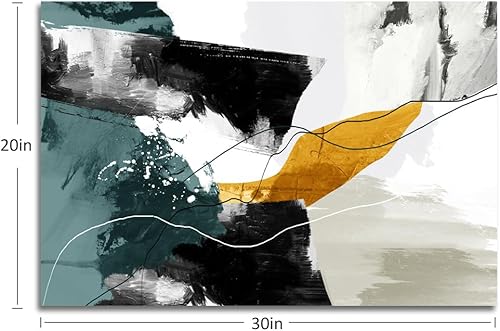 Miniatura 324 de Lienzo artístico para pared, pinturas de arte abstracto, fantasía azul, grafiti colorido sobre fondo blanco; decoración artística moderna para sala