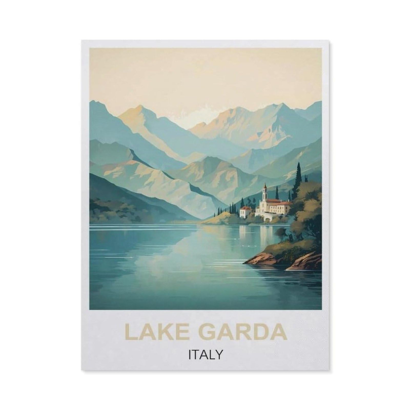 Tin Sign，Lake Garda Italy(15x30cm）
