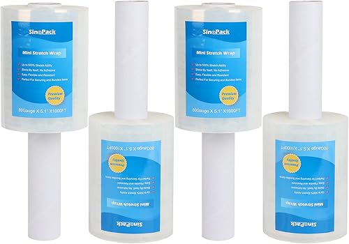 Película elástica de fuerza industrial, duradera y autoadherente, pequeña película para embalaje, mudanza, embalaje, envoltura retráctil resistente,