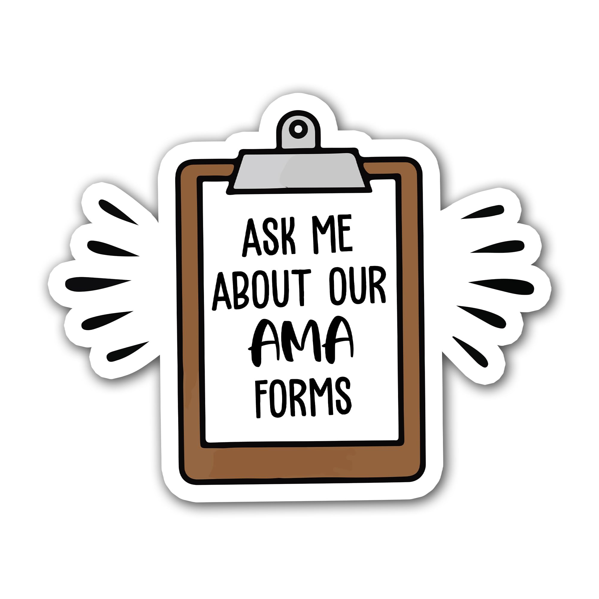 Amazon.com: Akira Ask Me About Our AMA Forms Healthcare Sticker, Water  Assistant Nurse Stickers, Vinyl Funny Decals for Water Bottles Laptops  Phone Cases, Nursing Sticker for Women, Bookish Stickers for Medical :