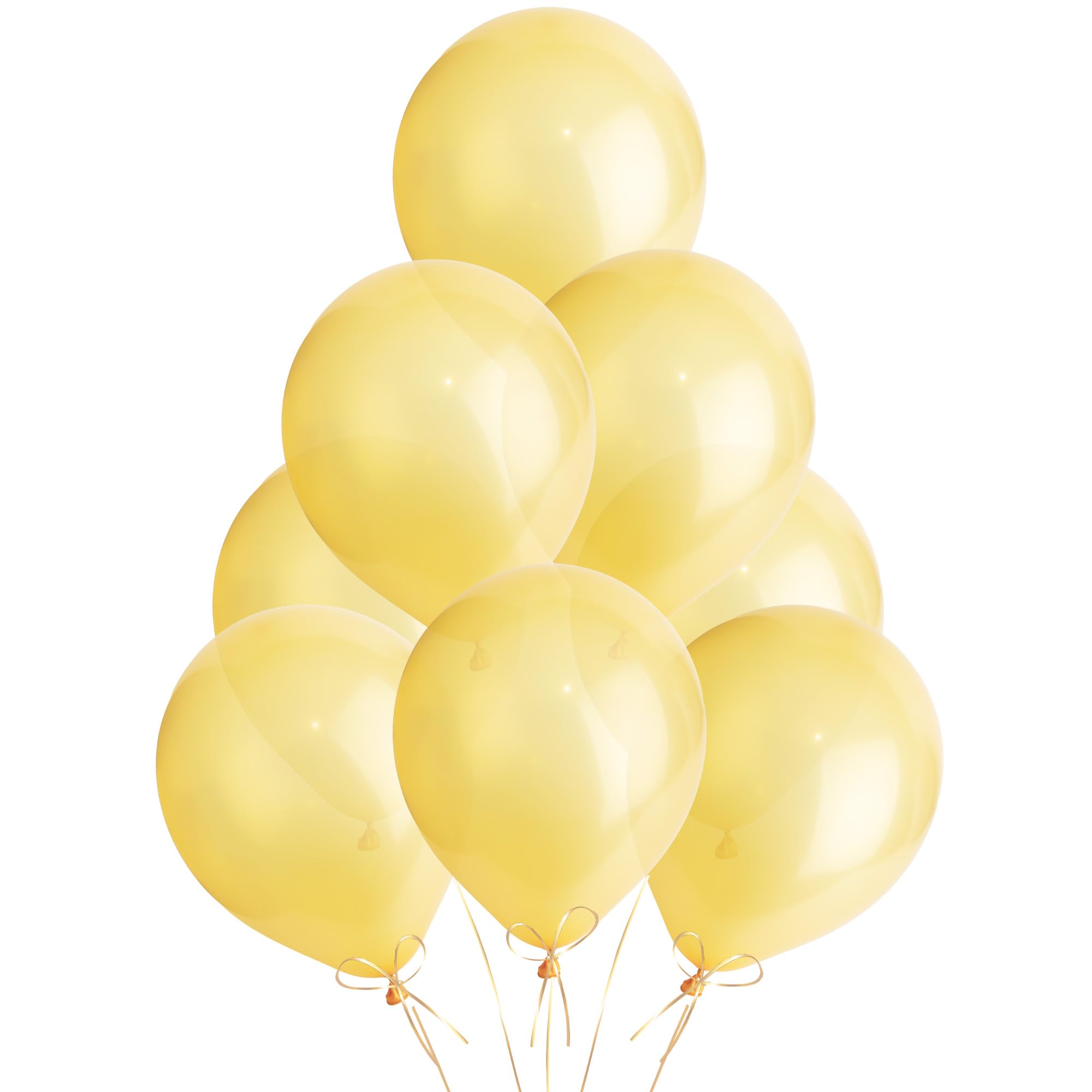 Shatchi Gold Metallic Balloons 100 Pack, Large 12 Inch Thick Latex Biodegradable Helium Party Balloons For Birthday, Wedding, Baby Shower, Valentine's Day Events Decoration For Balloon Arch Garland