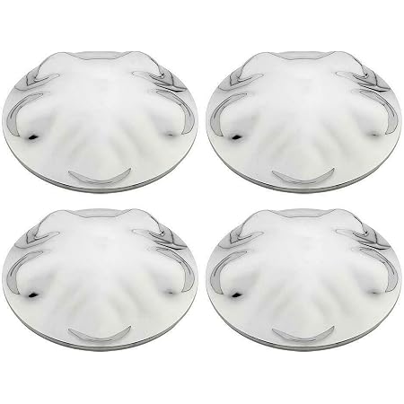 Set Of 4 Chrome Wheel Center Hub Caps For 1997-2004 Ford Expedition & F150 - 5-Lug Design With Ford Emblem