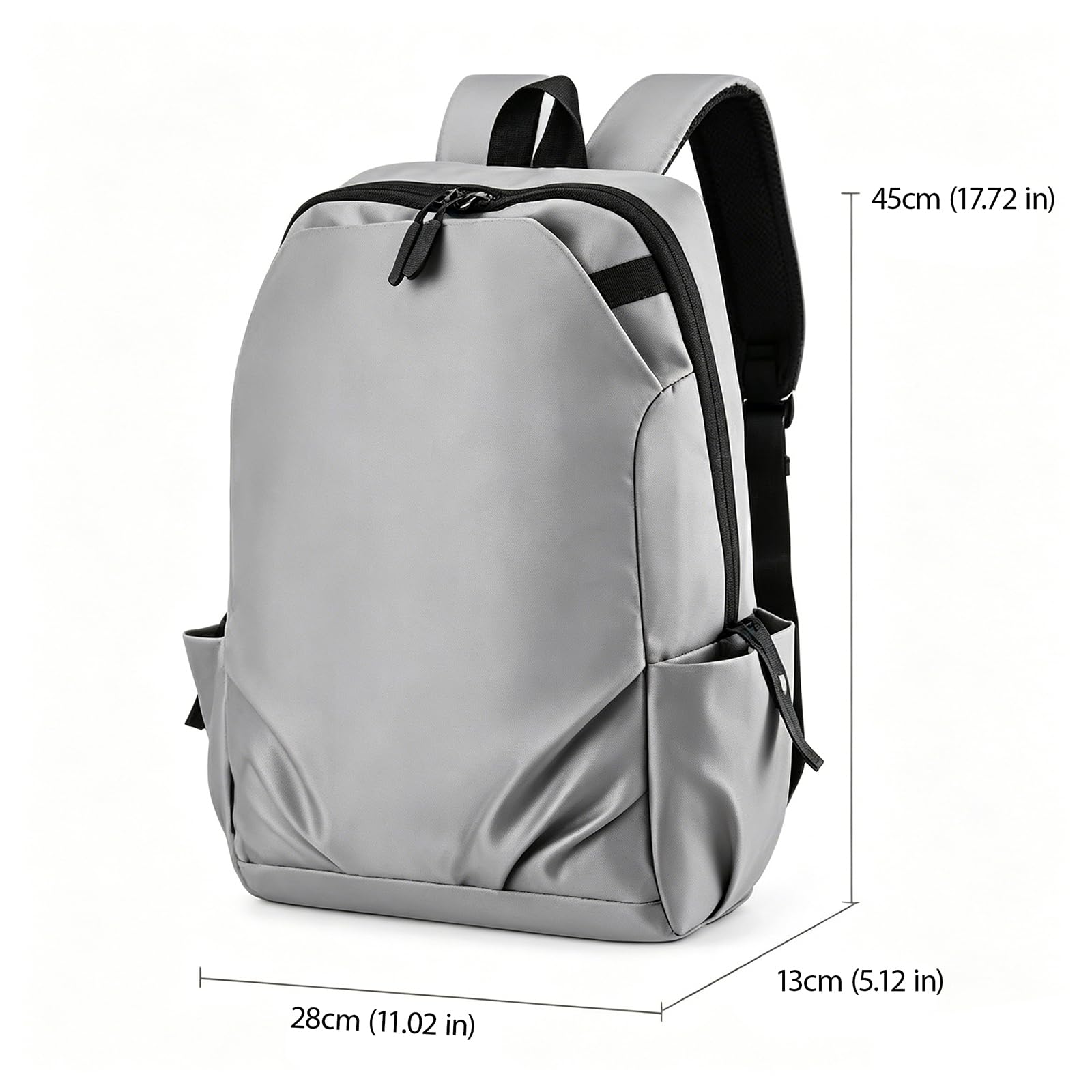 16-calowa wodoodporna plecaka na laptop Oxford, lekka torebka dzienna do pracy, zakrzywione paski Multi Pocket Casual Workbag dla mężczyzn i kobiet,Black