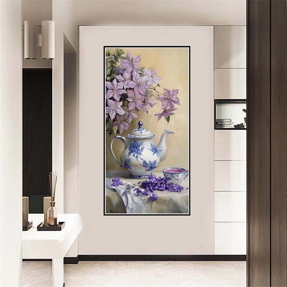 Grande Dipingere con i Numeri 60x120cm Dipingere con i Numeri Adulti Fiore Paint by Numbers Hobby Creativi Adulti e Principianti fai da te Kit Completo Craftoria,Decorazioni Casa Regalo Piante-y1548