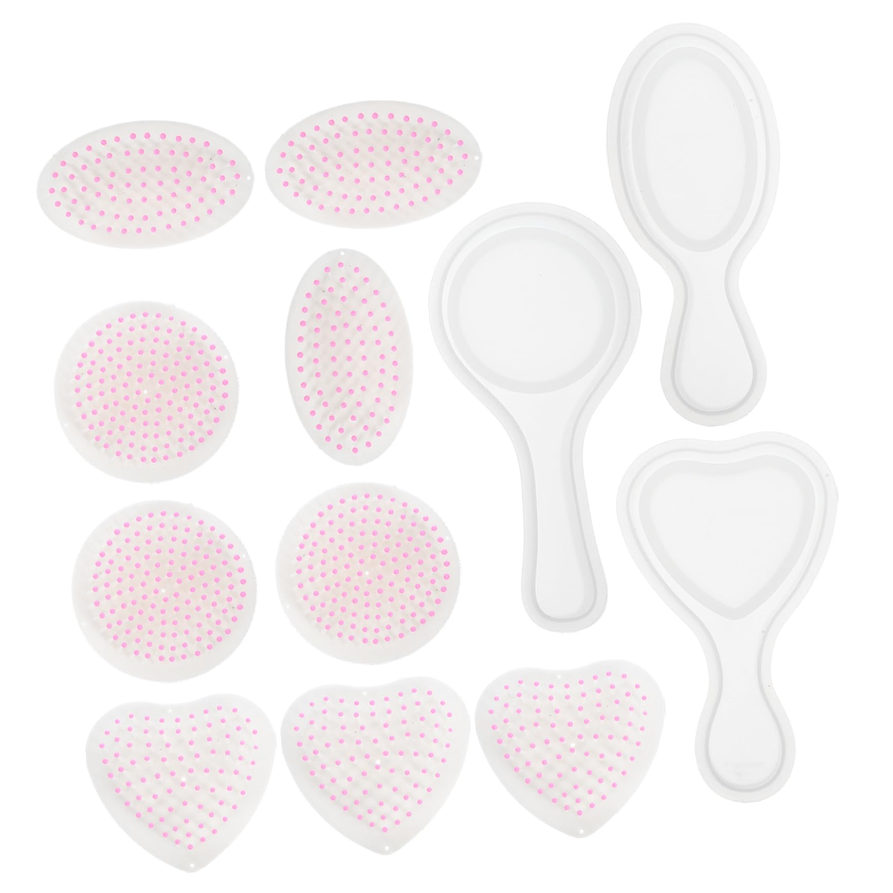 SHINEOFI 48pezzi Stampi Silicone Per Pettini Flessibili Per Creazioni Fai Te Per Realizzare Pettini Personalizzati e Unici Con Epossidica