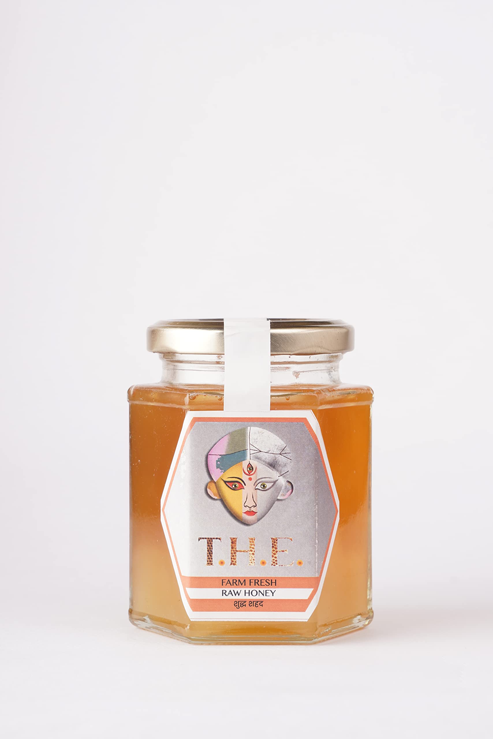 T.H.E. Fresh Farm Raw Honey Organic Wild Forest Honey - 100% Pure and Natural - Unprocessed and Unpasteurized (300 Grams) - Pack of 1