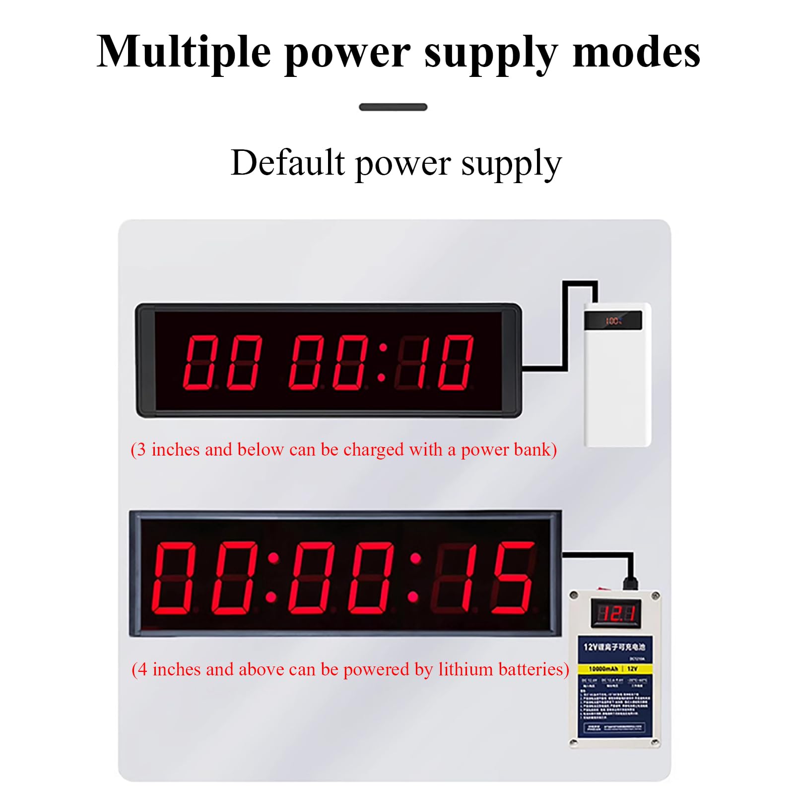 Temporizador De Doble Cara con Botón LED, Temporizador De Competición De 3 Pulgadas, Función De Recordatorio De Tiempo, Adecuado para Gimnasios, Escuelas Y Gimnasios De Boxeo.