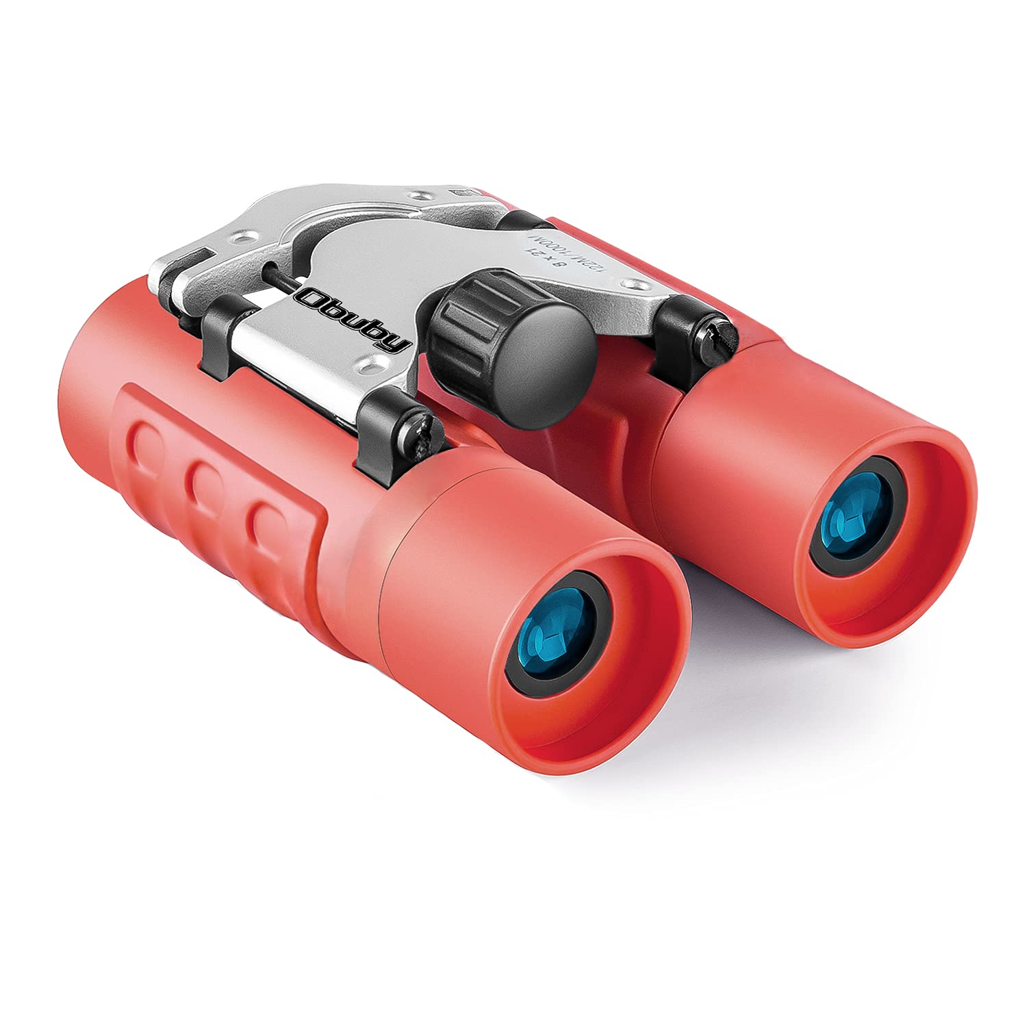 Obuby Real Binoculars for Kids Gifts for 3-12 Years Boys Girls 8x21 High-Resolution Optics Mini Compact Binocular Toys Shockproof Folding Small Telescope for Bird Watching,Travel, Camping,Red