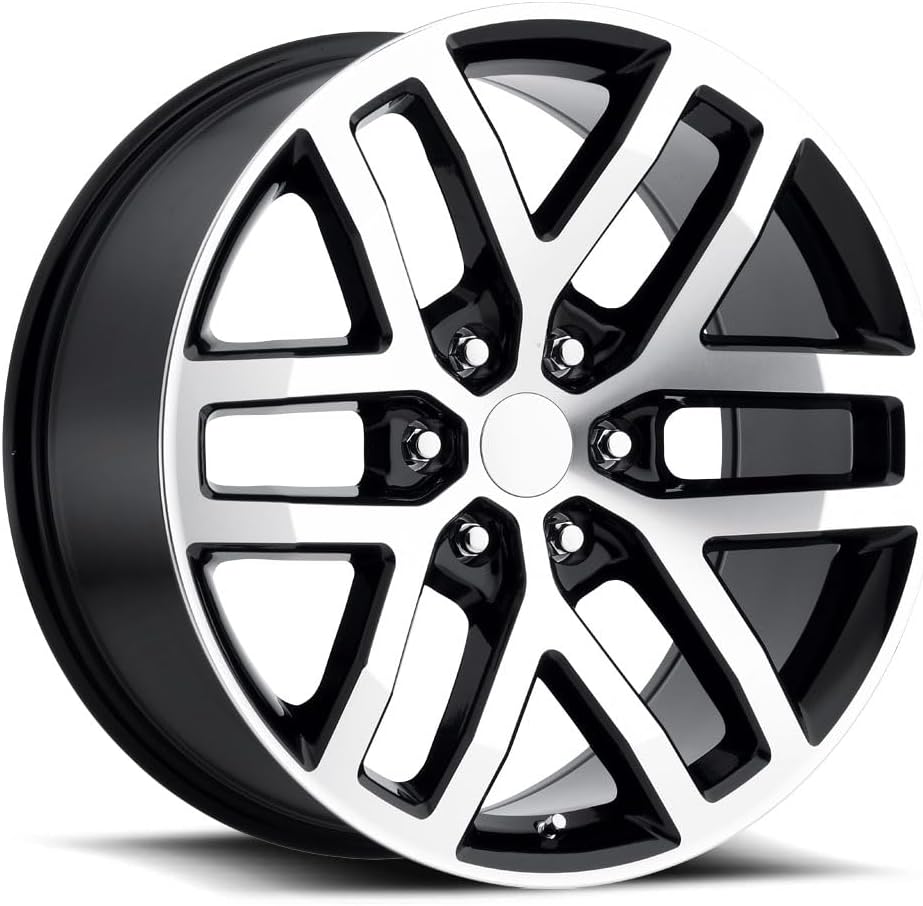 Replica RAP Wheel 20x9 inch Aluminum Rim 20 inch Gloss Black Machined 6 Lug Mesh for Truck/SUV RAP 290-6135-25 GBM
