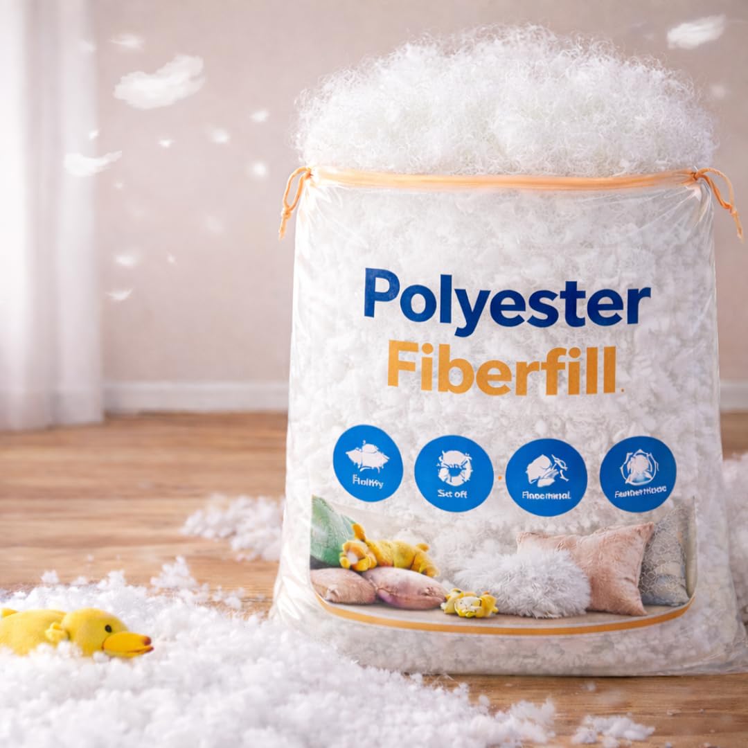 500gm Polyester Fiber Fill for Pillows, Teddy Bear Soft Toy, Sleepwell Pillow, Sofa Cushion-image-12