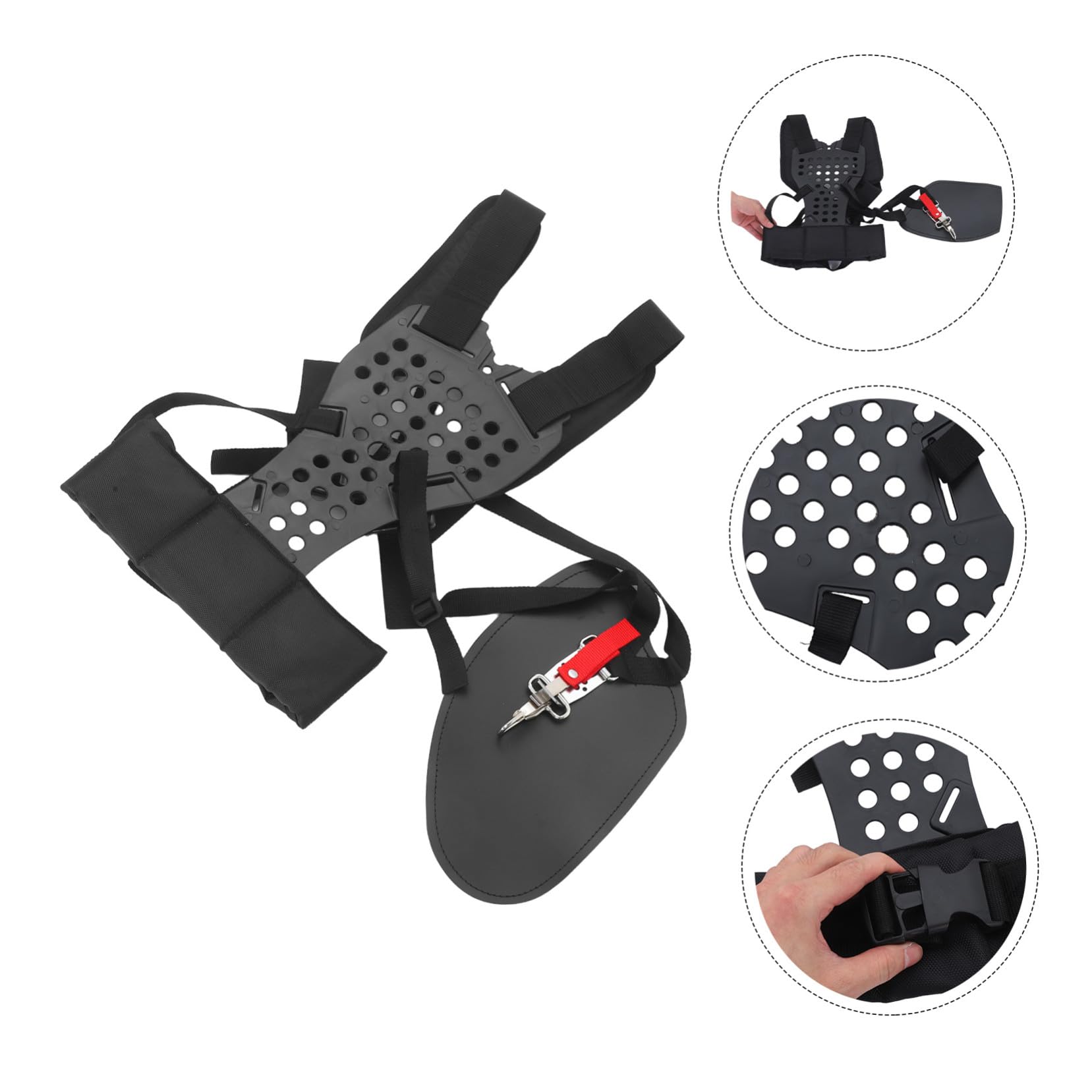 Cintura Imbottita per Spalla Trimmer Tracolla Bordata Cinghia per Rifinitore Ergonomica Imbarazione del Mazzazione Prople Doppia Spalla per Il Black