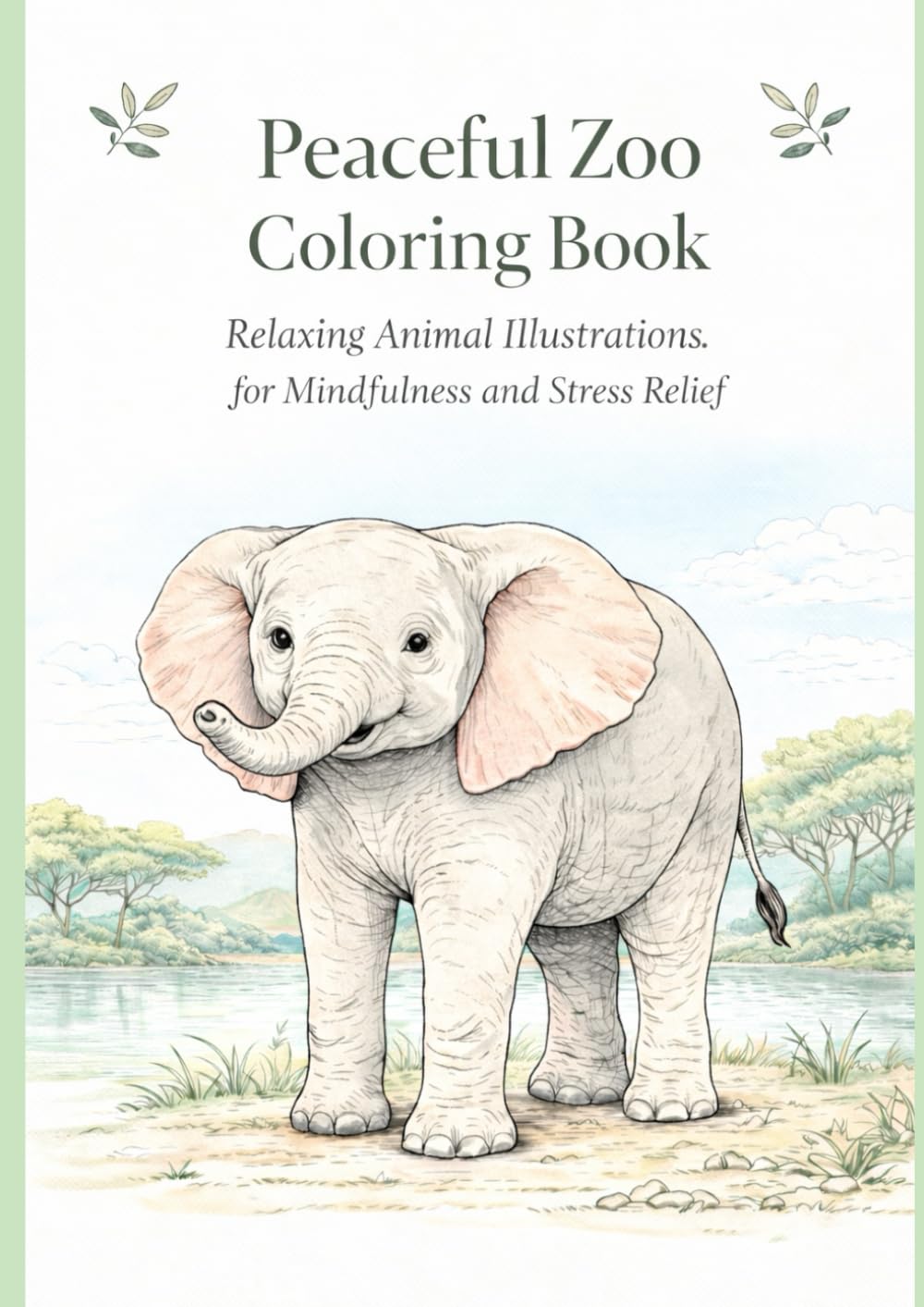 Peaceful Zoo Coloring Book: Relaxing Animal Illustrations for Mindfulness and Stress Relief