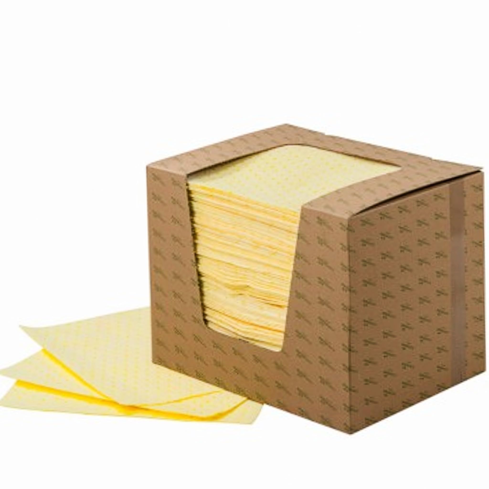 Bricoloco Toalla absorbente industrial de alta resistencia, para limpieza y prevención de derrames químicos en laboratorios. Absorbedor de humedades de agua, aceites, hidrocarburos y químicos. (50)
