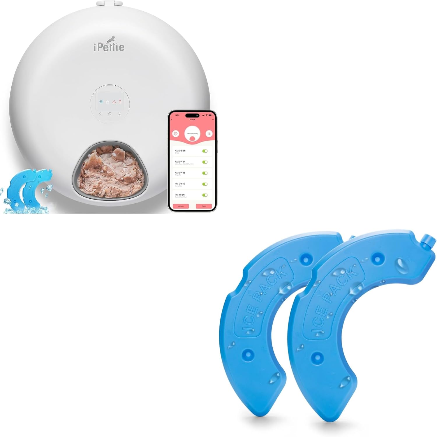 Buy Donut Frost WiFi Feeder with Extra Replacement Ice Packs Bundle