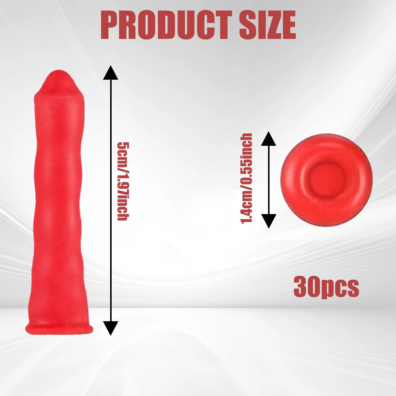 Silicone Sealant Tube Caps - Caulk Saver Sealer Caps (30Pcs), red, 14.9cm x 10cm x 0.7cm - Image 3