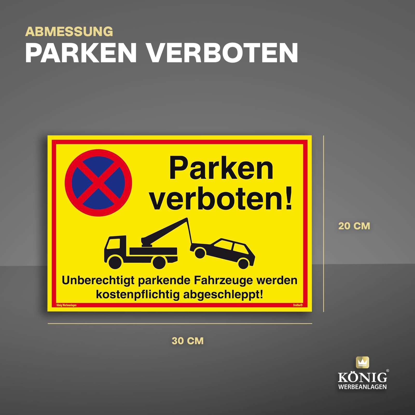 2x Parkverbotsschild 30x20 Cm – Selbstklebend, Aus Aluminium, Für Privatparkplätze